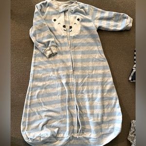 Blue and gray size medium long sleeve sleep sack. Fleece carters brand